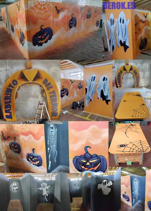 Laberinto Terror Infantil Calabazas Fantasmas 300x100000
